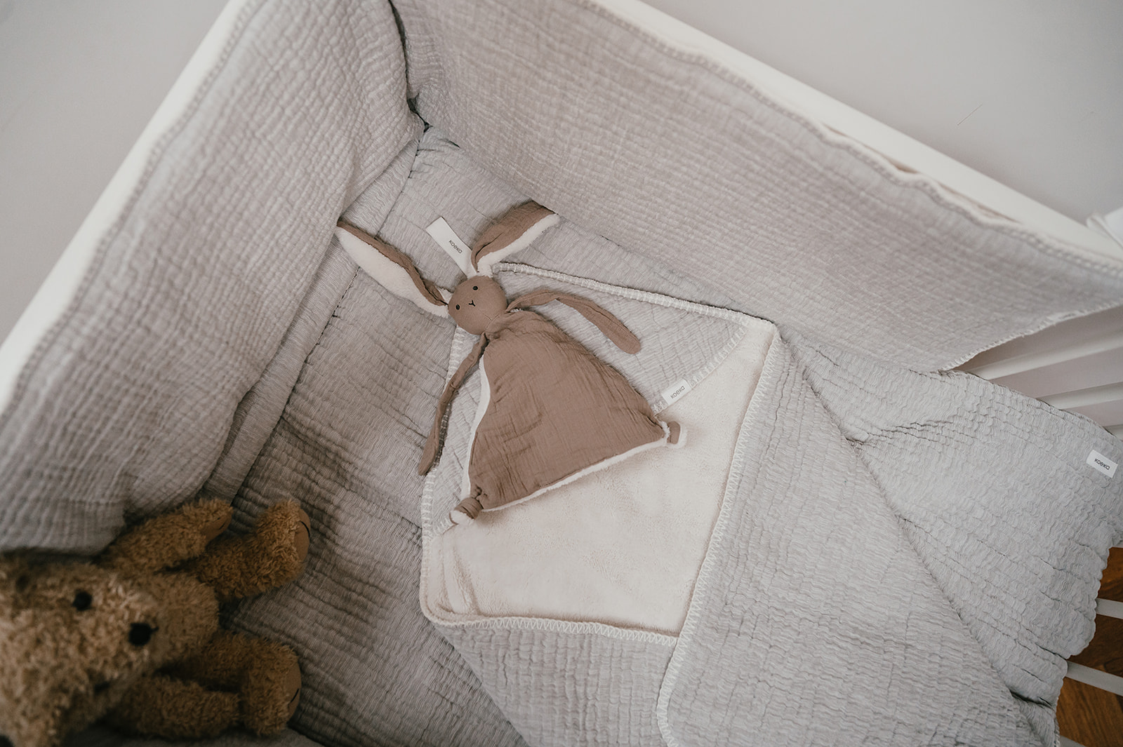 Krabbeldecke Rivoli stone/warm white