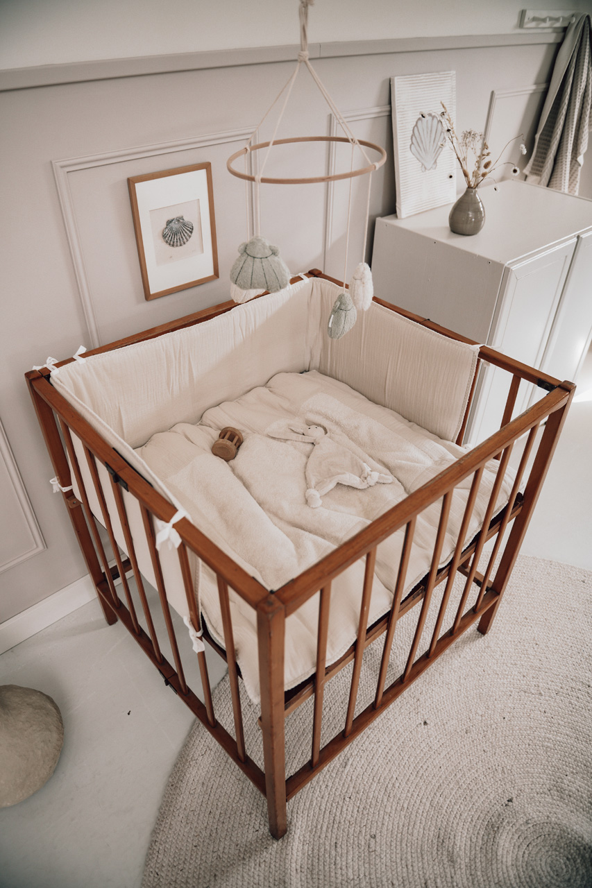 Playpen mat Faro warm white/sage