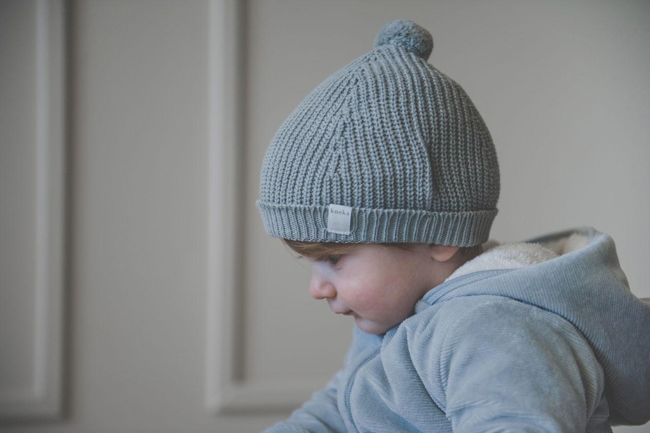 Baby Mutsje Dinan grey wave