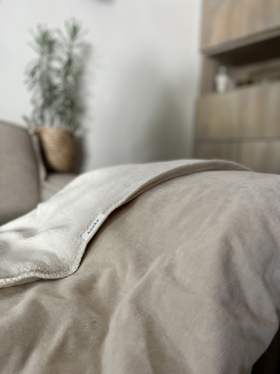 Eenpersoonsdeken Teddy Oddi warm white