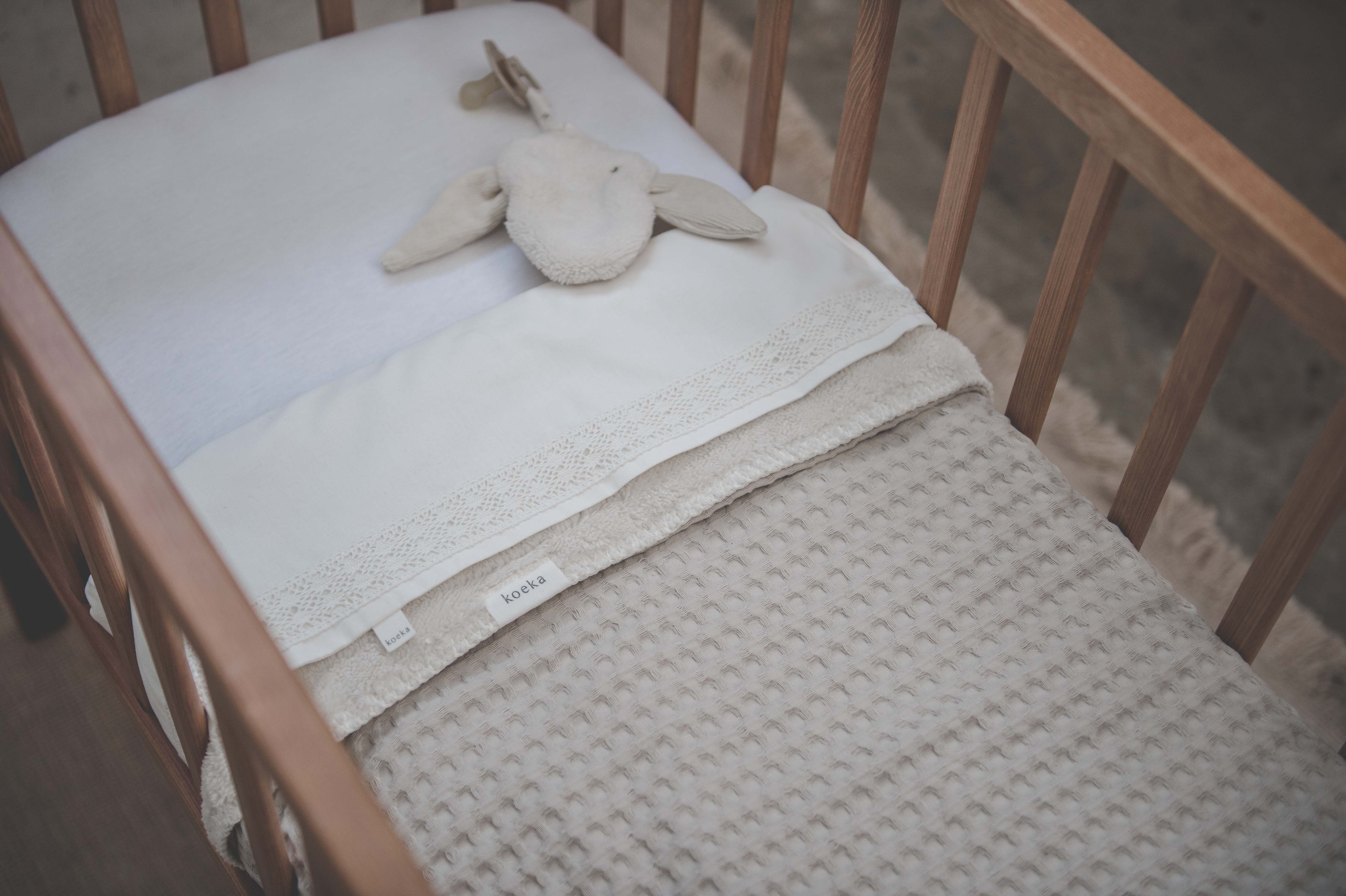 Couverture pour lit bébé teddy Oslo sand/pebble