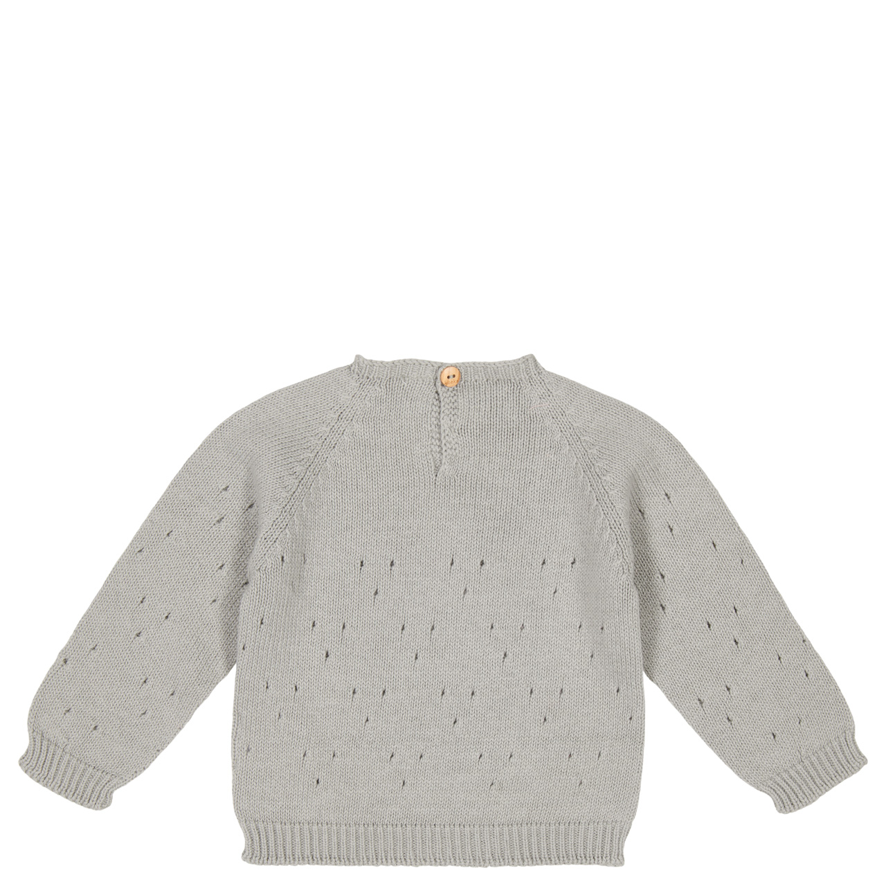 Baby sweater ajour Dinan grey wave