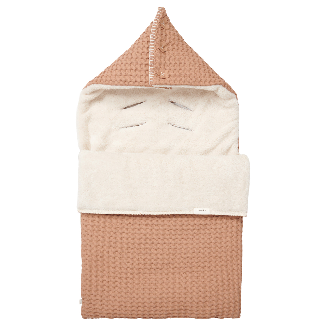 Voetenzak 0+ 3 Punts Wafel/teddy Oslo soft earth/pebble