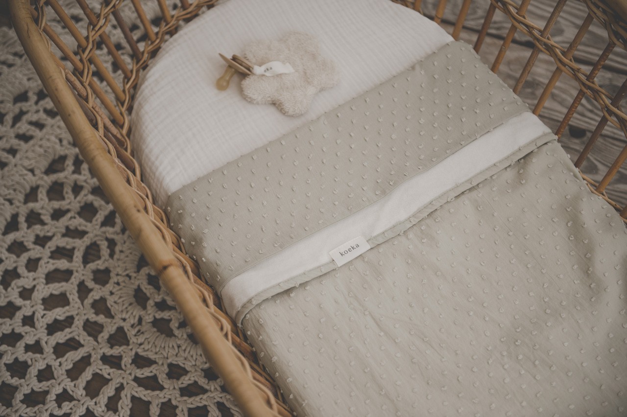 Wiegdeken Cotton Fleece Napa sage