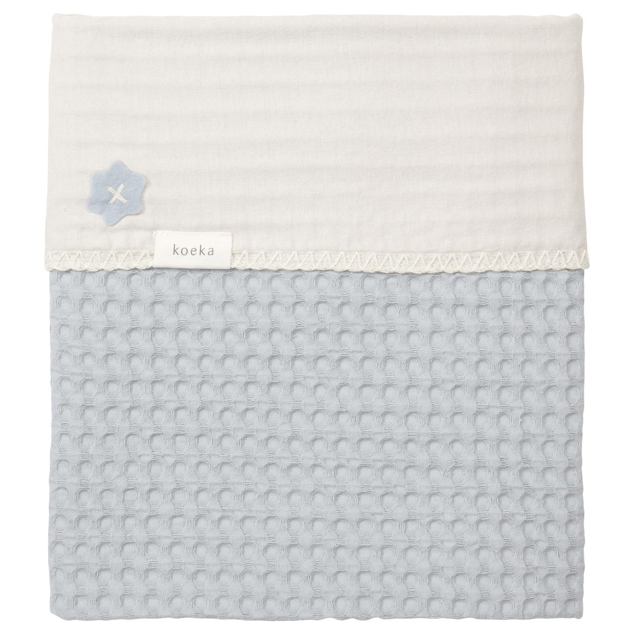 Ledikantdeken Wafel/flanel Antwerp wave/pebble