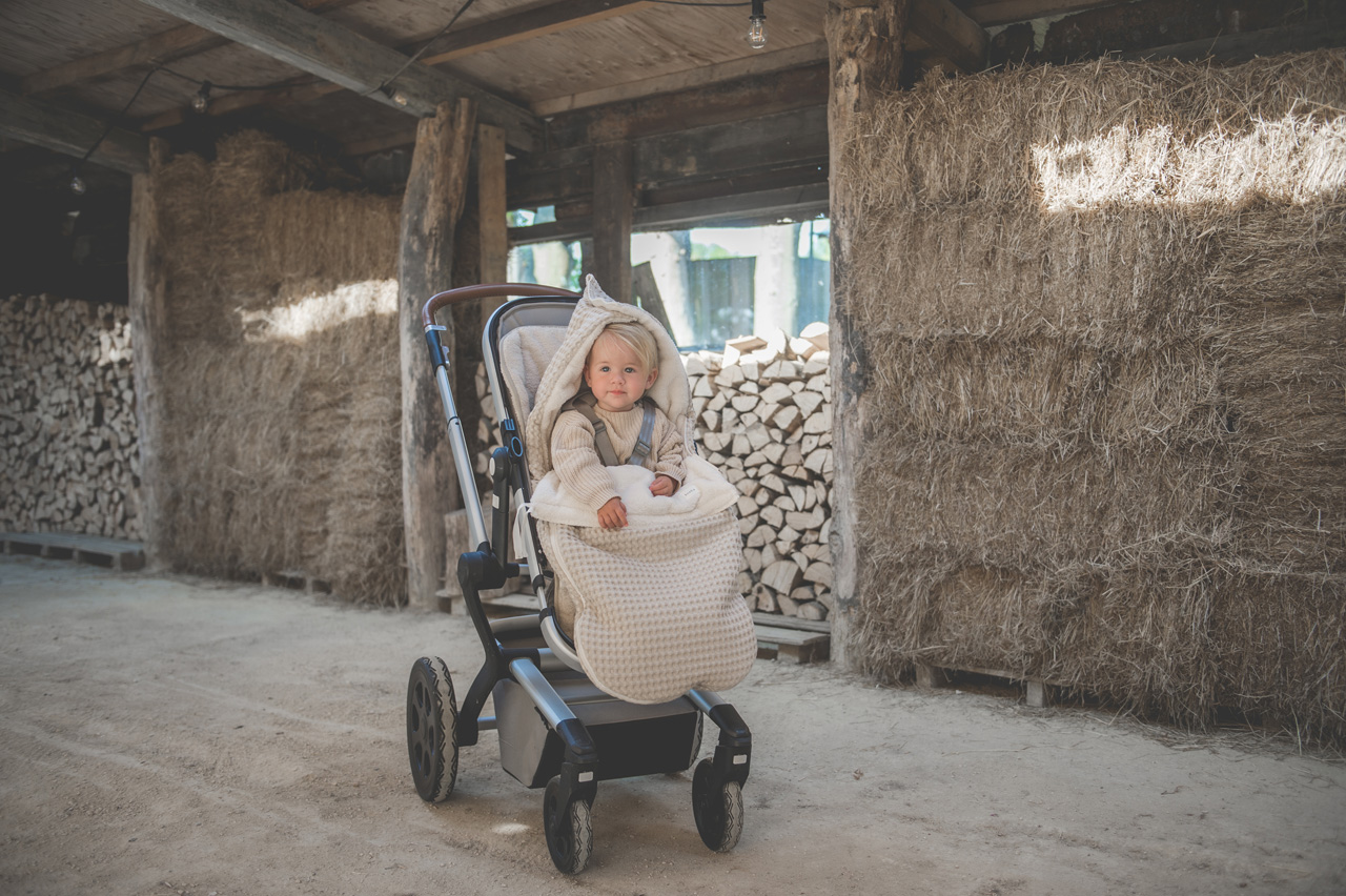 Stroller footmuff teddy Oslo sand/pebble