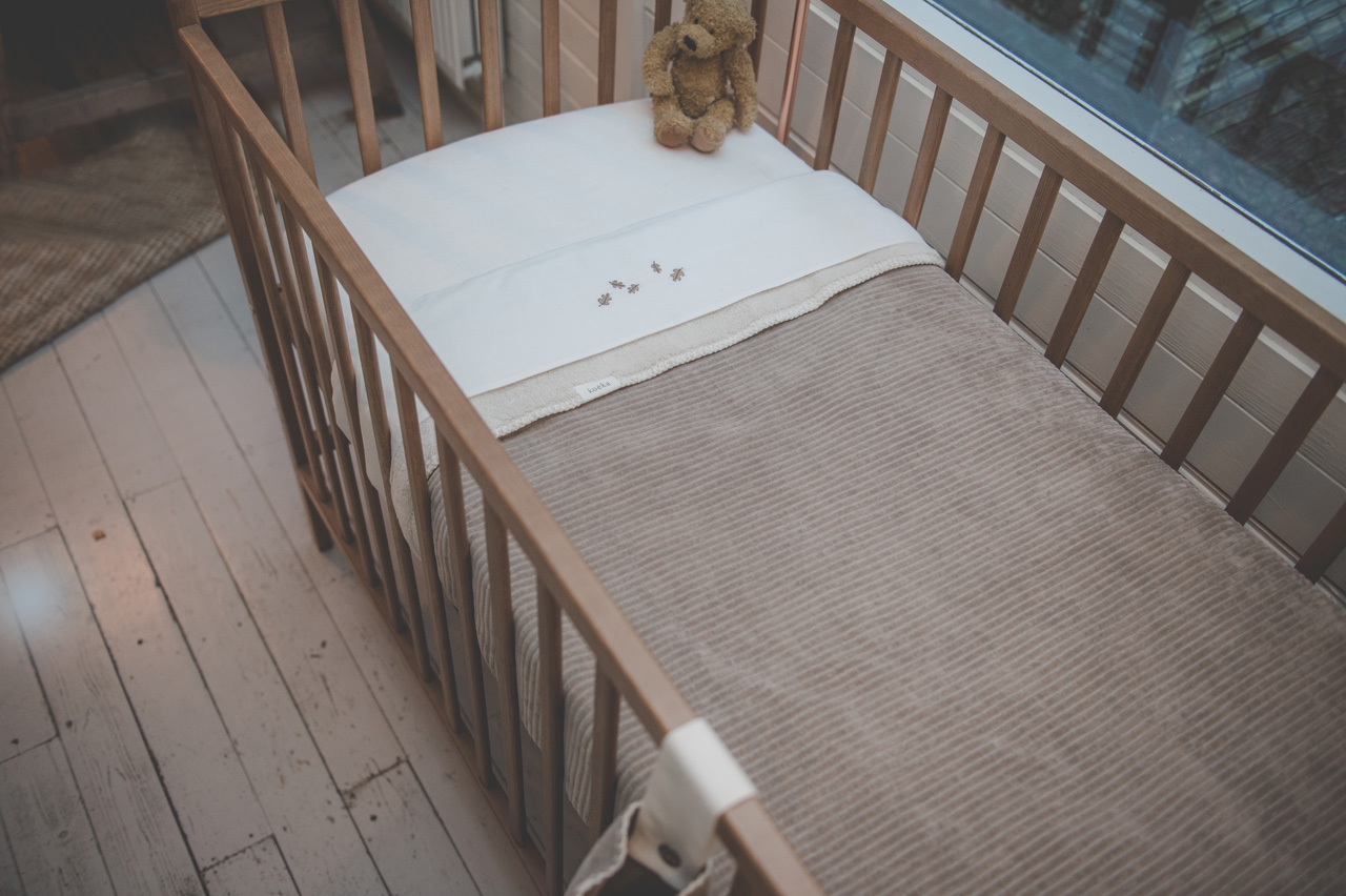 Cot blanket teddy Vik clay