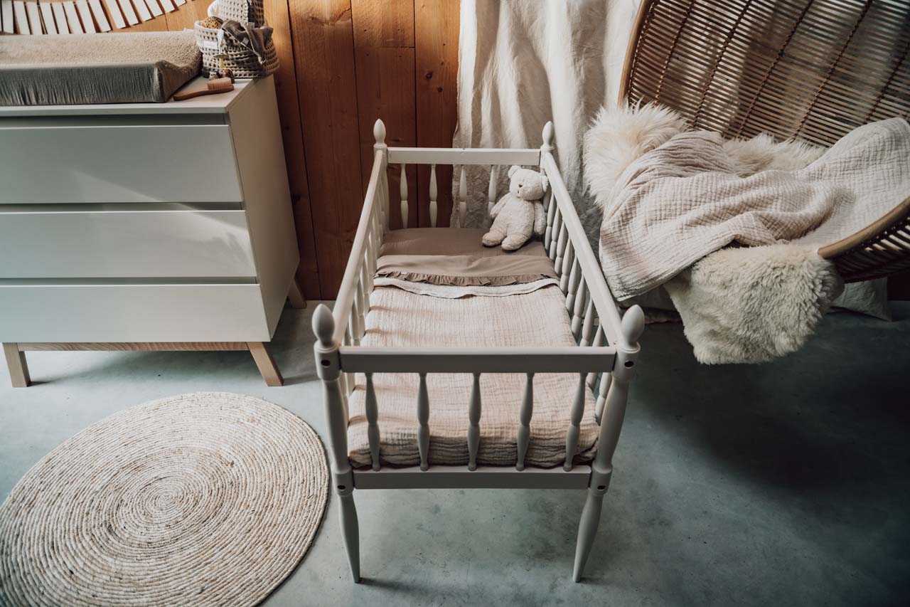 Bassinet blanket teddy Rivoli warm white