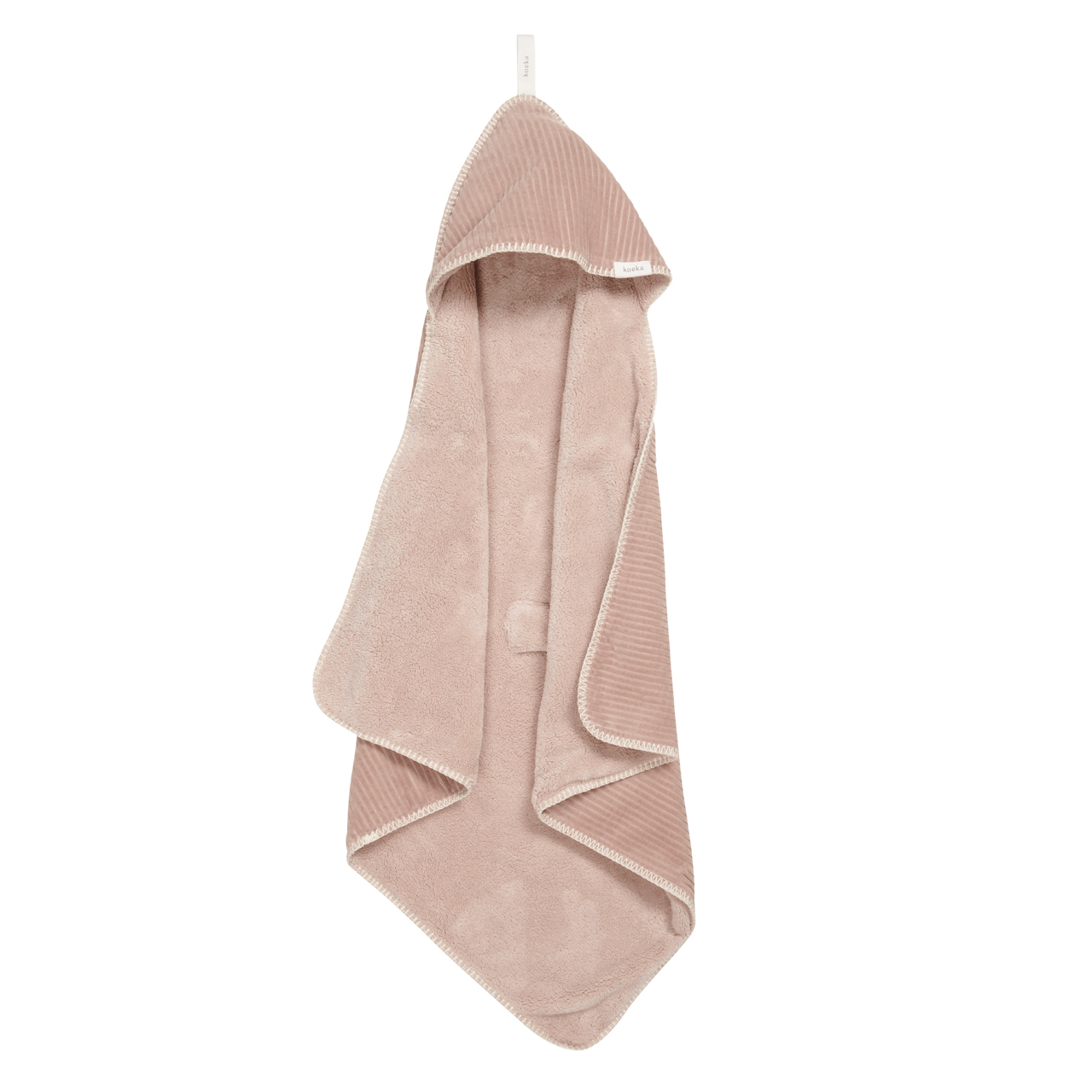 Wrap towel teddy Vik grey pink