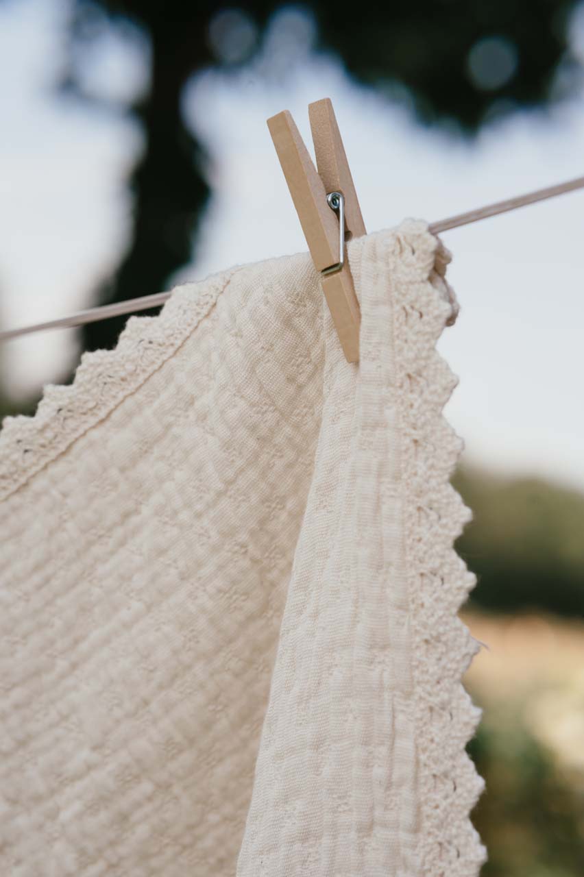 Cot blanket lace Elba natural Cot blanket lace Elba natural
