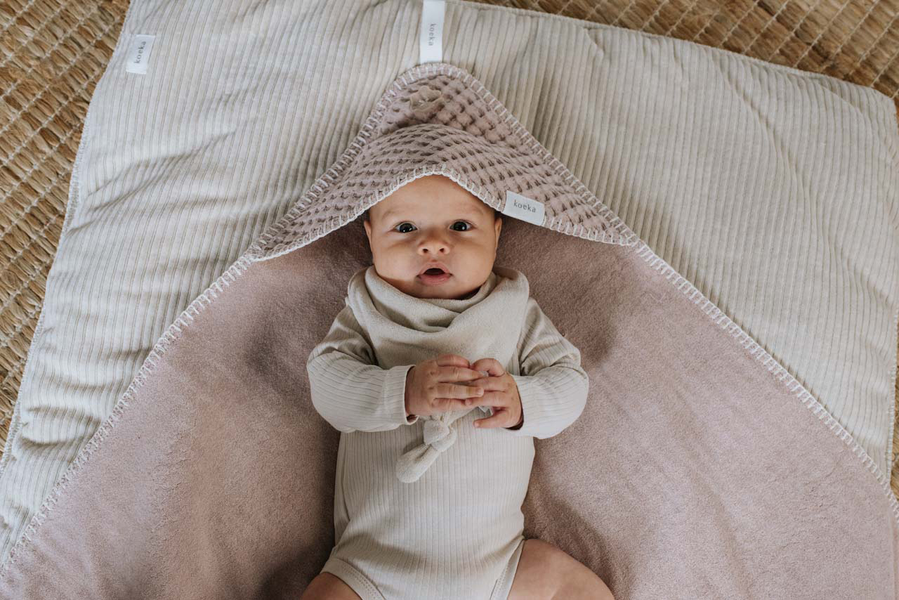 Omslagdoek Wafel Antwerp grey pink