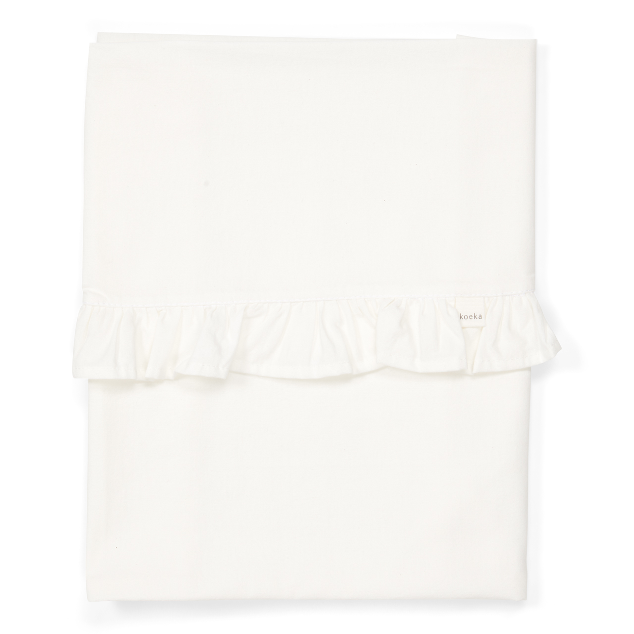 Cot sheet Ruffle warm white