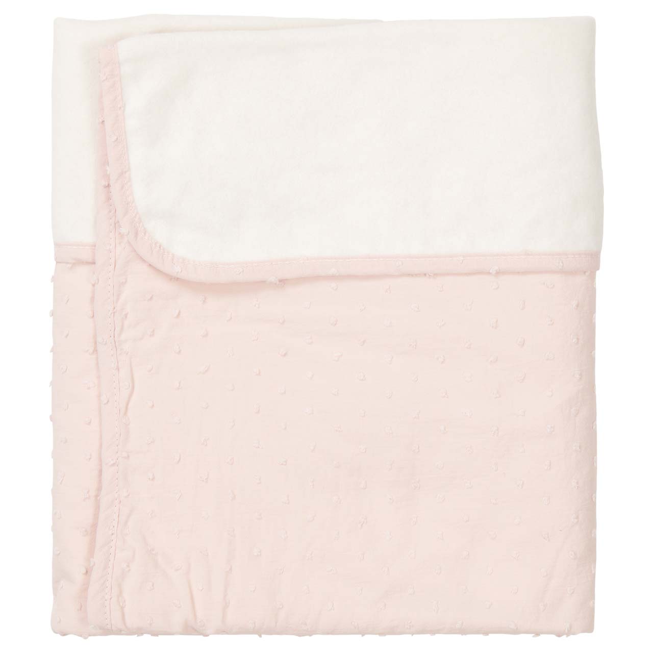 Couverture pour lit bébé cotton polaire Napa blush