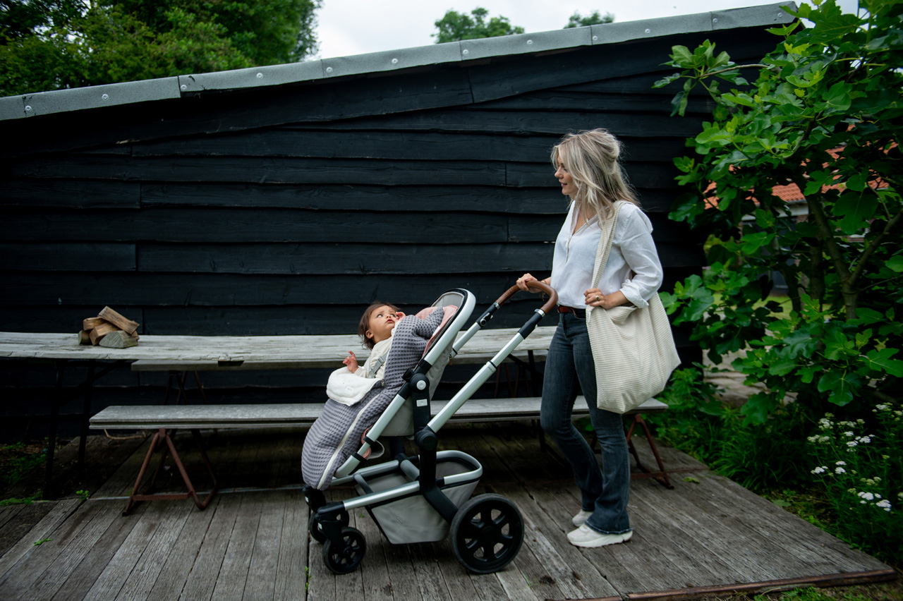 Buggy Voetenzak Wafel/teddy Oslo steel grey/pebble