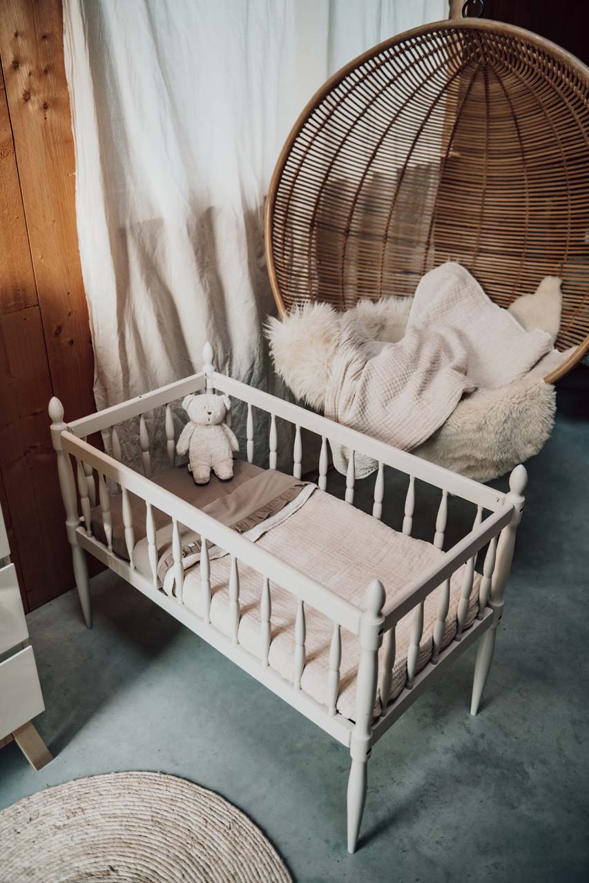 Couverture pour lit bébé teddy Rivoli warm white