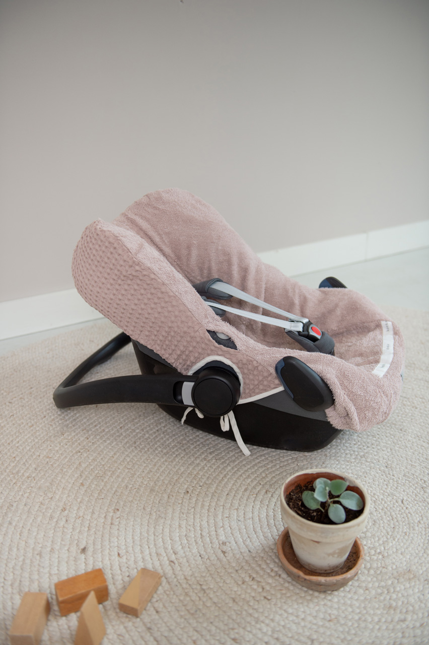 Autostoelhoes 0+ 3 Punts Wafel Antwerp grey pink