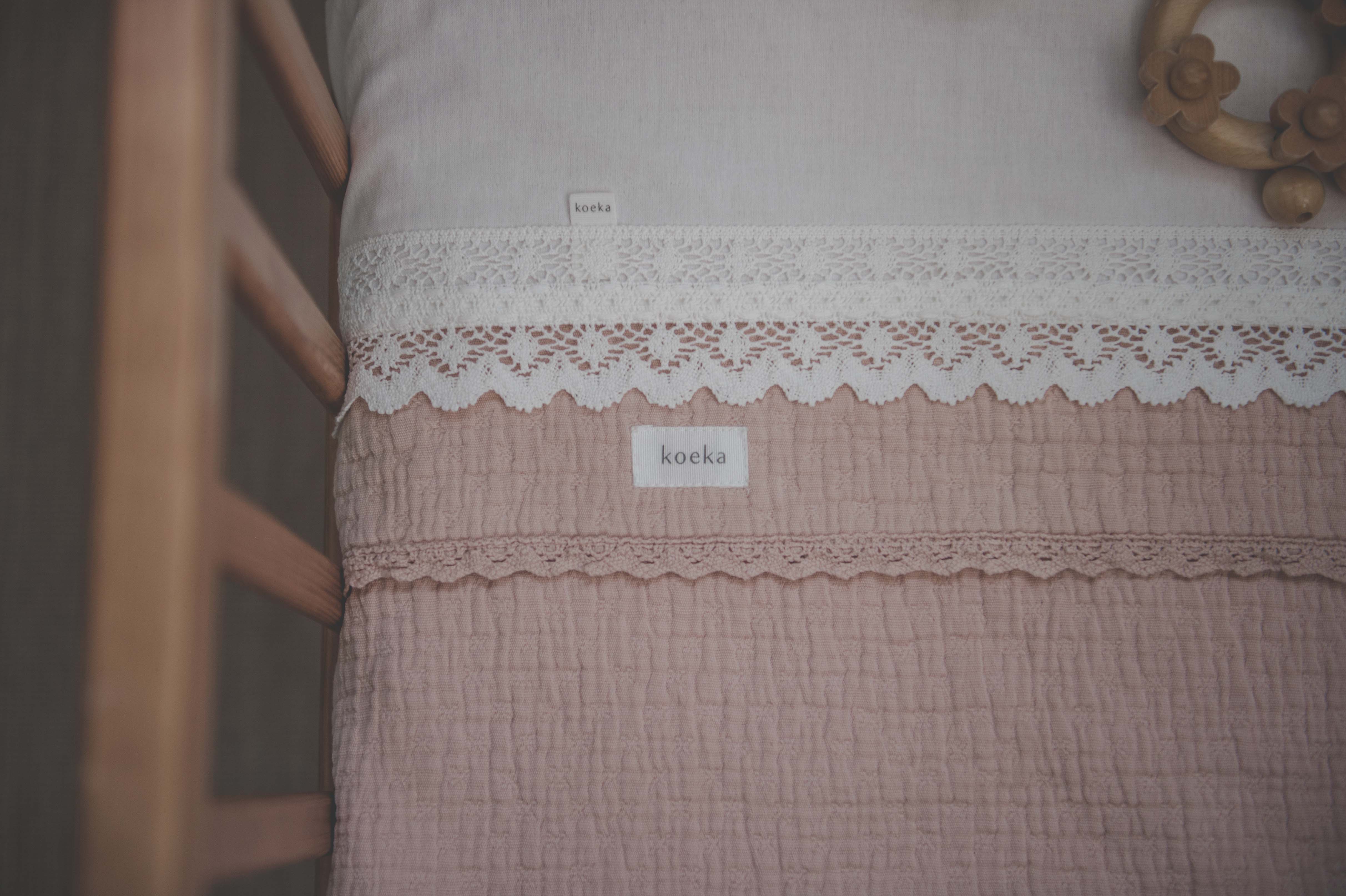 Wiegdeken Lace Elba rosa salt