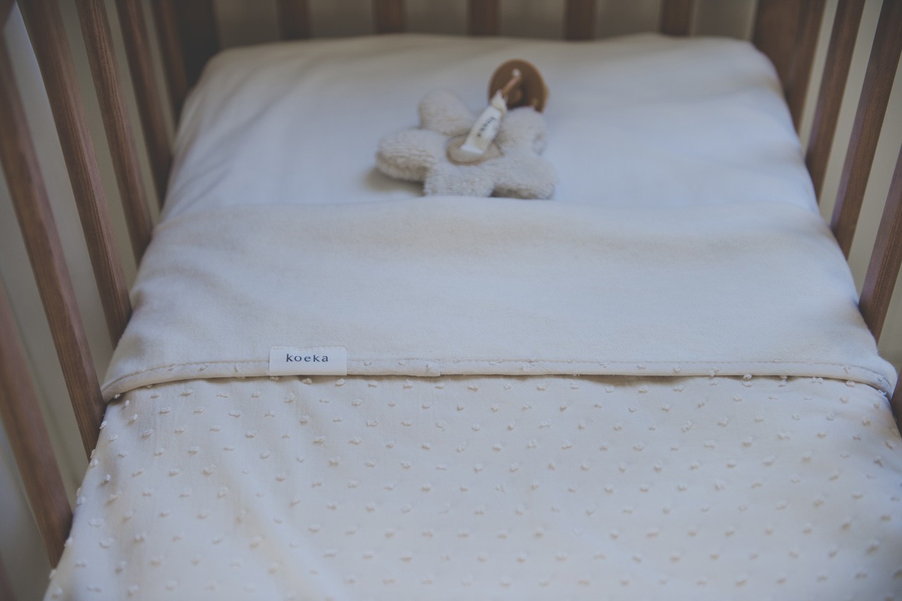 Ledikantdeken Cotton Fleece Napa warm white