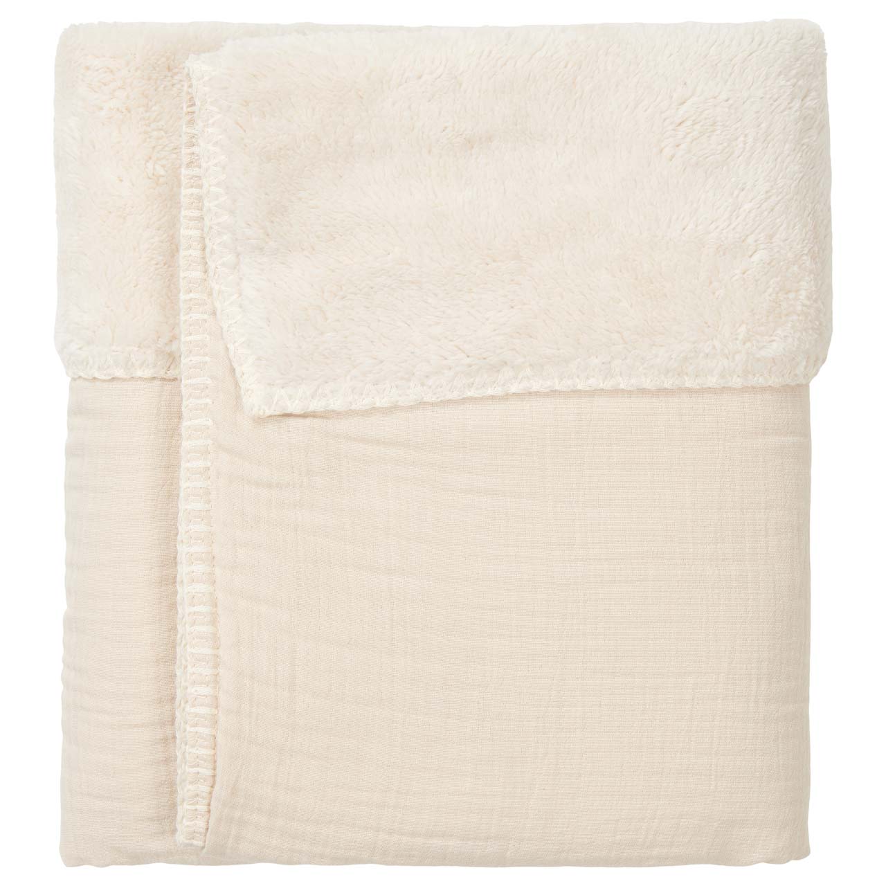 Couverture berceau teddy Faroo warm white