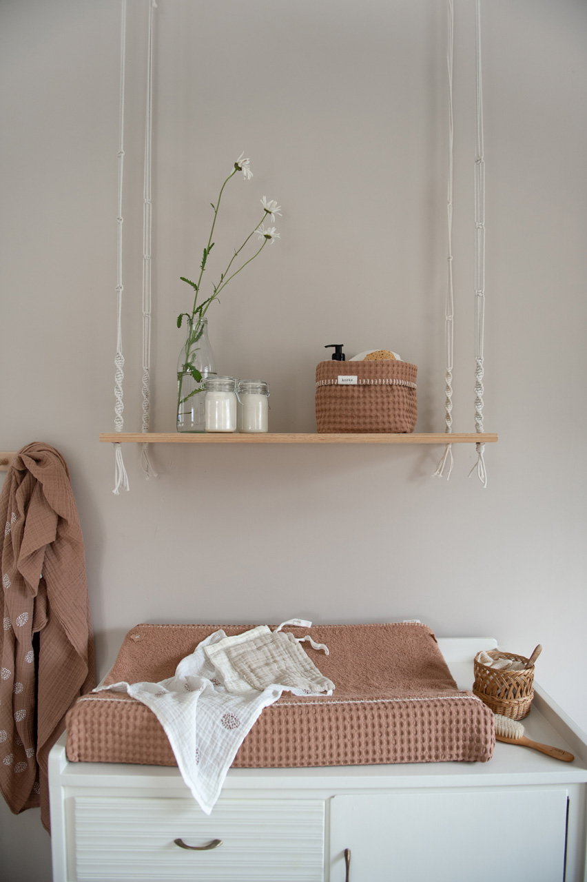 Aankleedkussenhoes Wafel Amsterdam soft earth