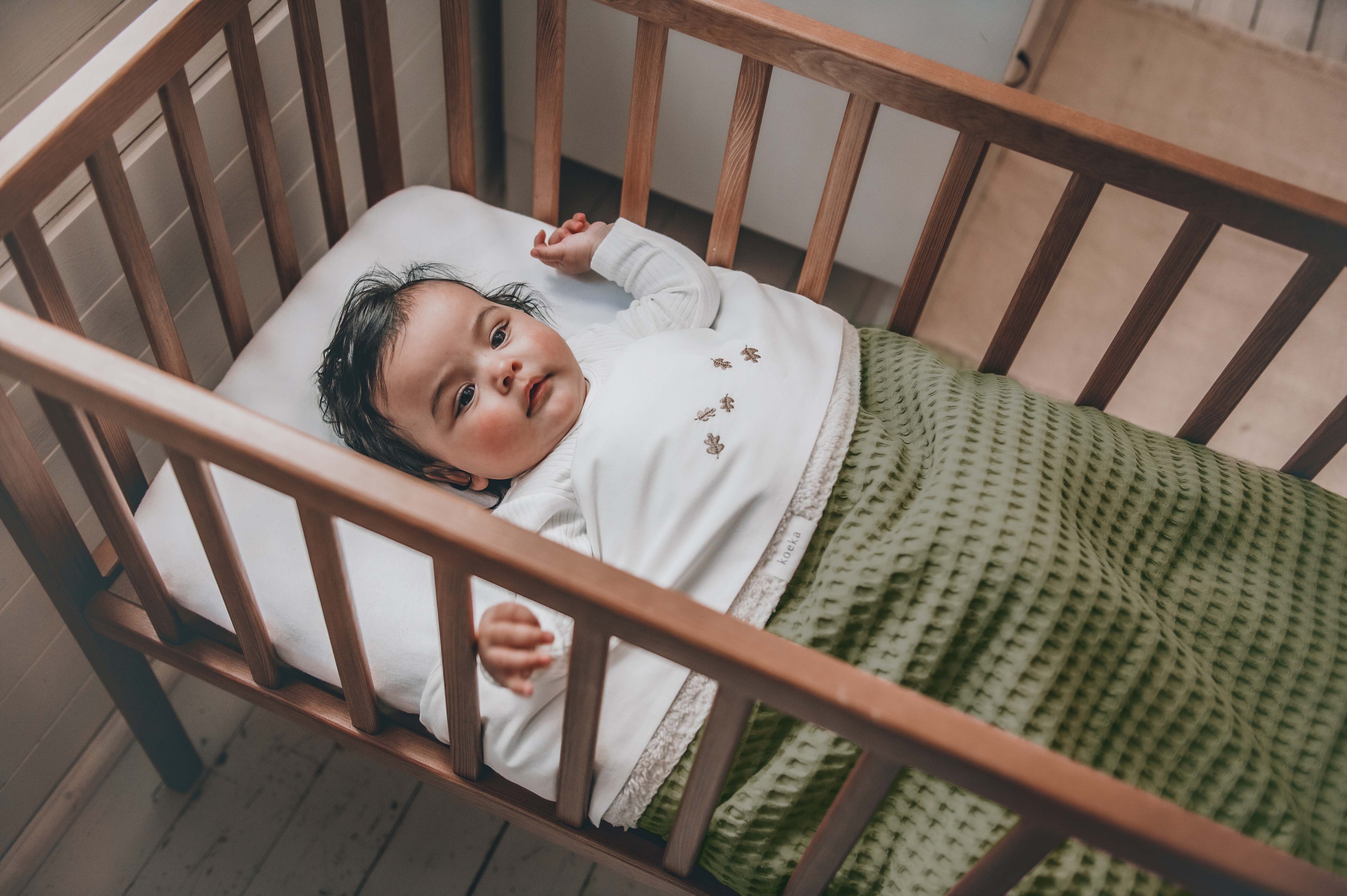 Couverture pour lit bébé teddy Oslo moss