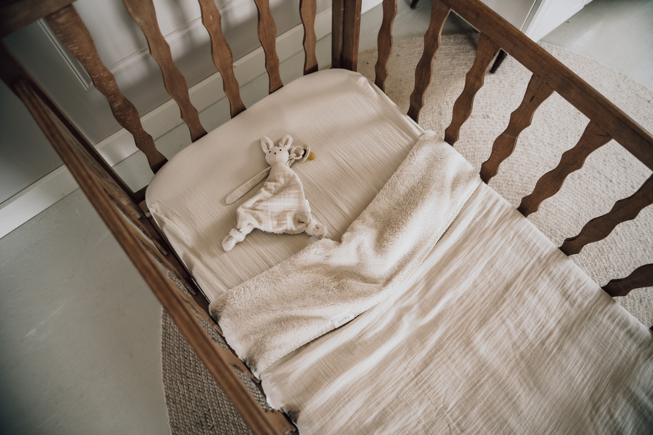 Couverture pour lit bébé teddy Faroo warm white