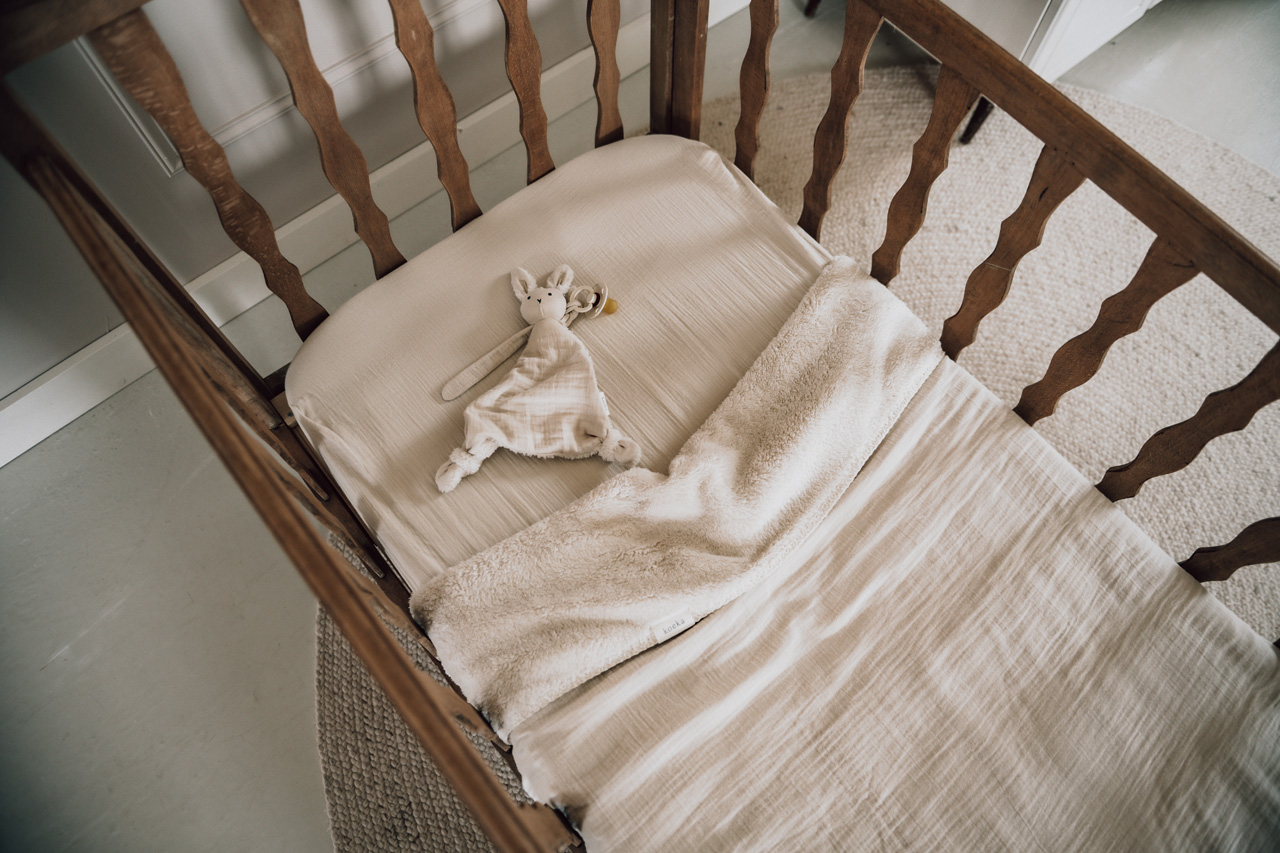 Cot blanket teddy Faroo warm white