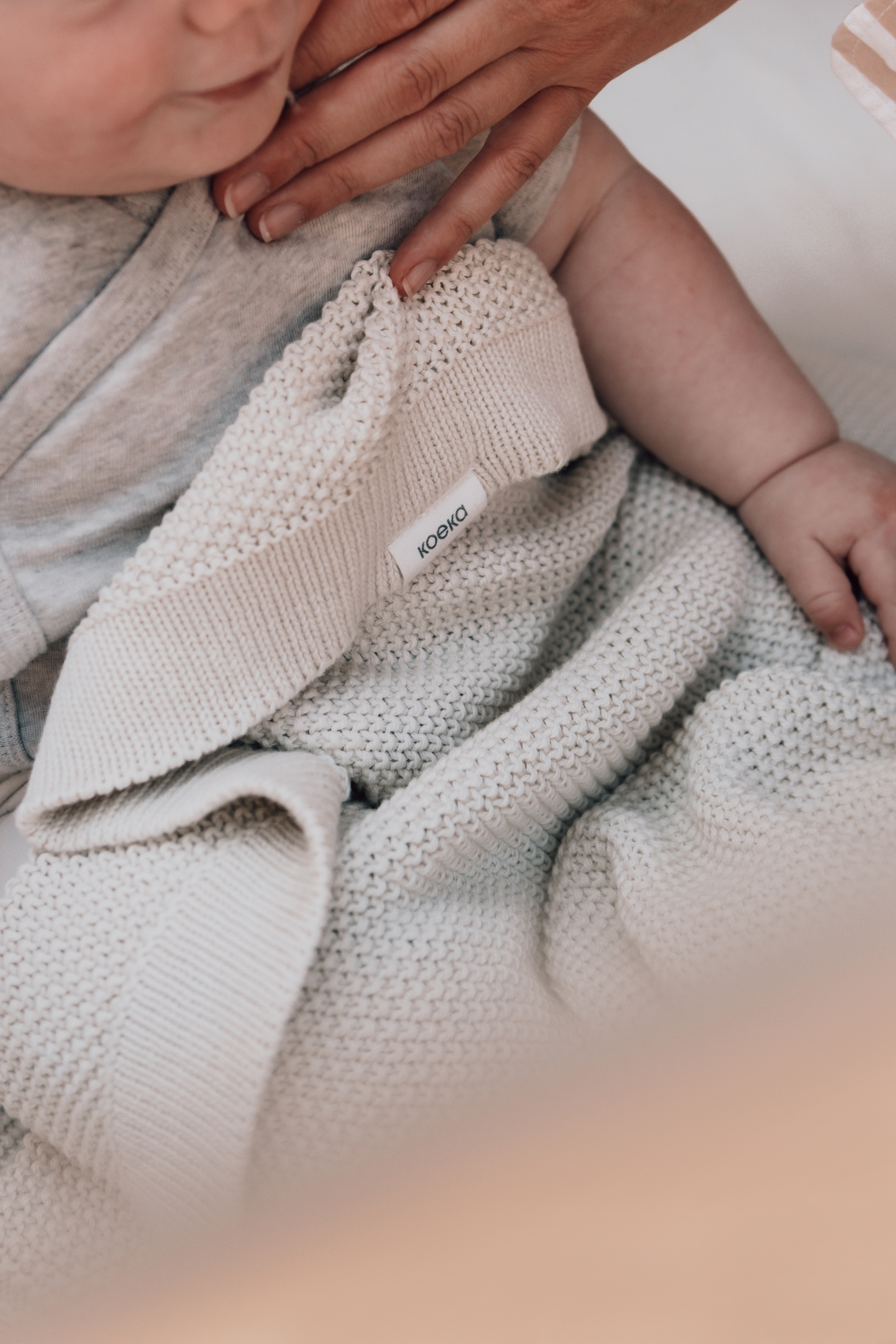 Cot blanket Lisbon powder white