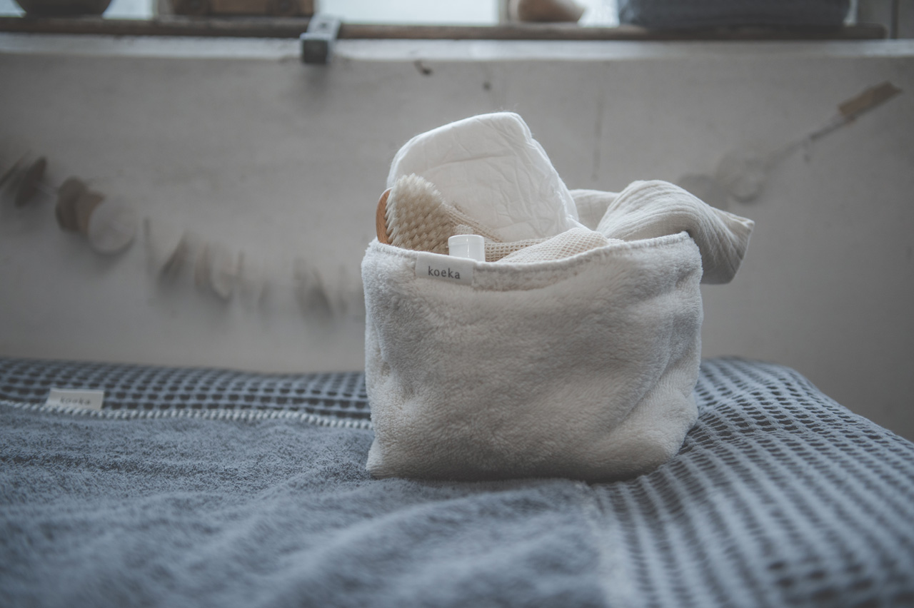 Nursery basket Malmo pebble