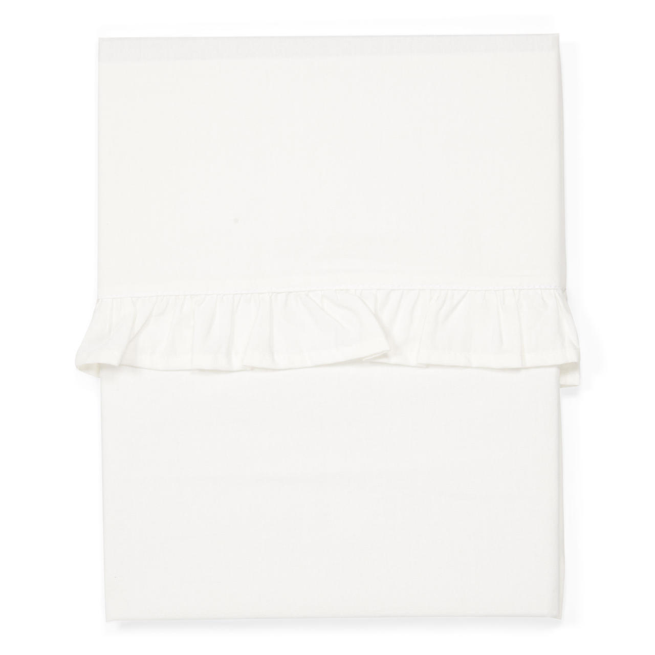 Bassinet sheet Ruffle warm white