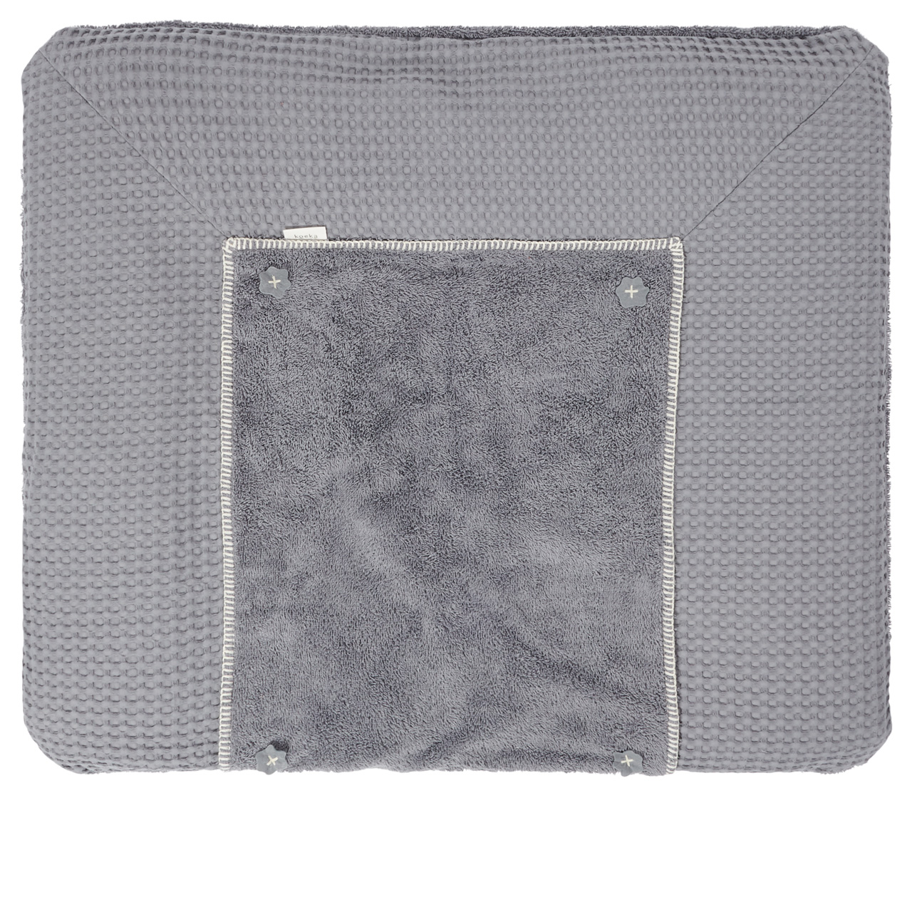 Aankleedkussenhoes Wafel Amsterdam Bonn steel grey