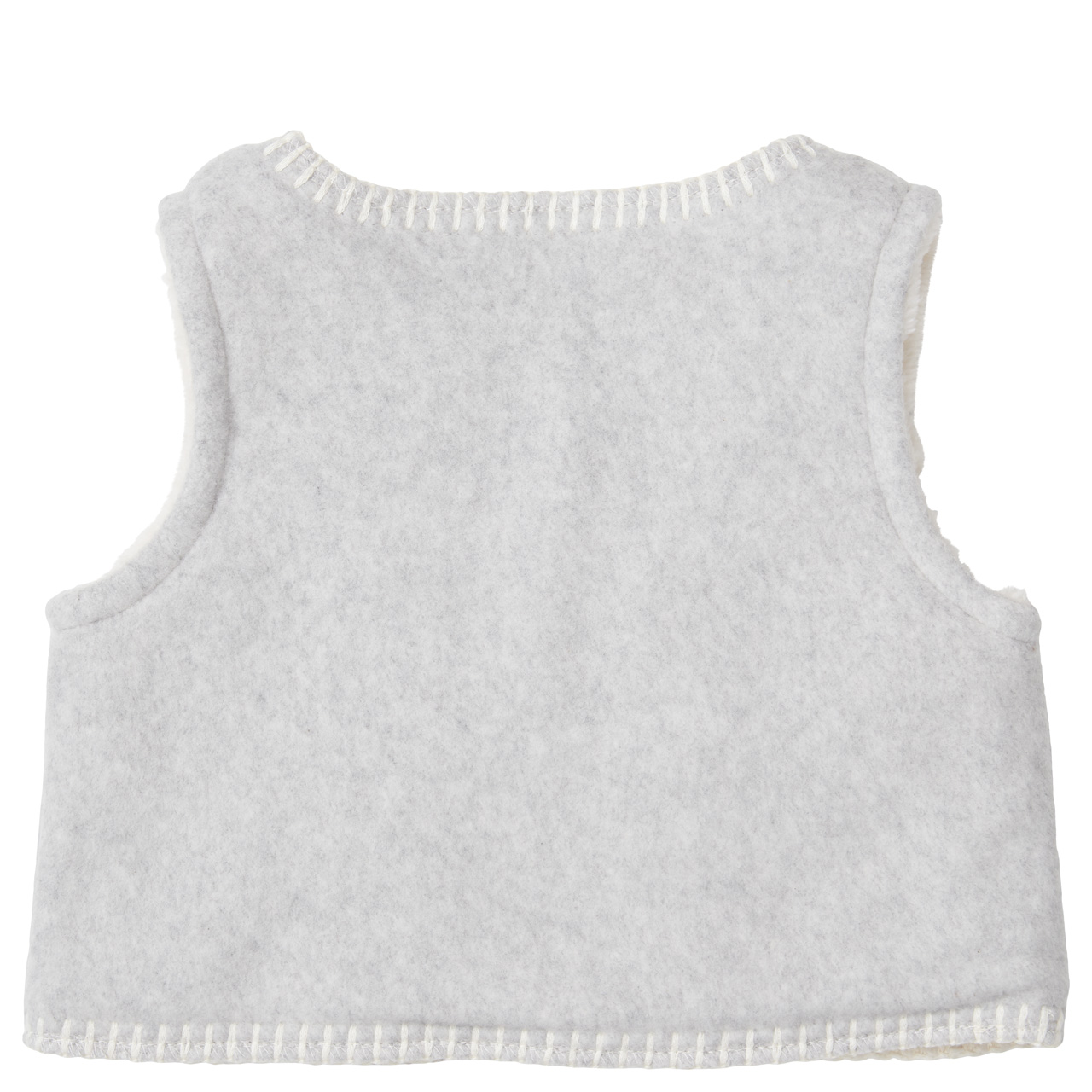 Baby Gilet Reversible Denver soft grey