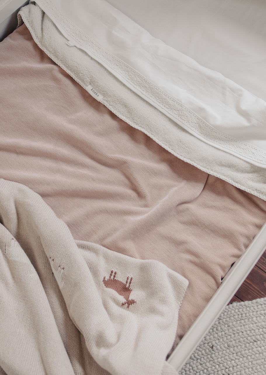 Wiegdeken Teddy Oddi rosa salt