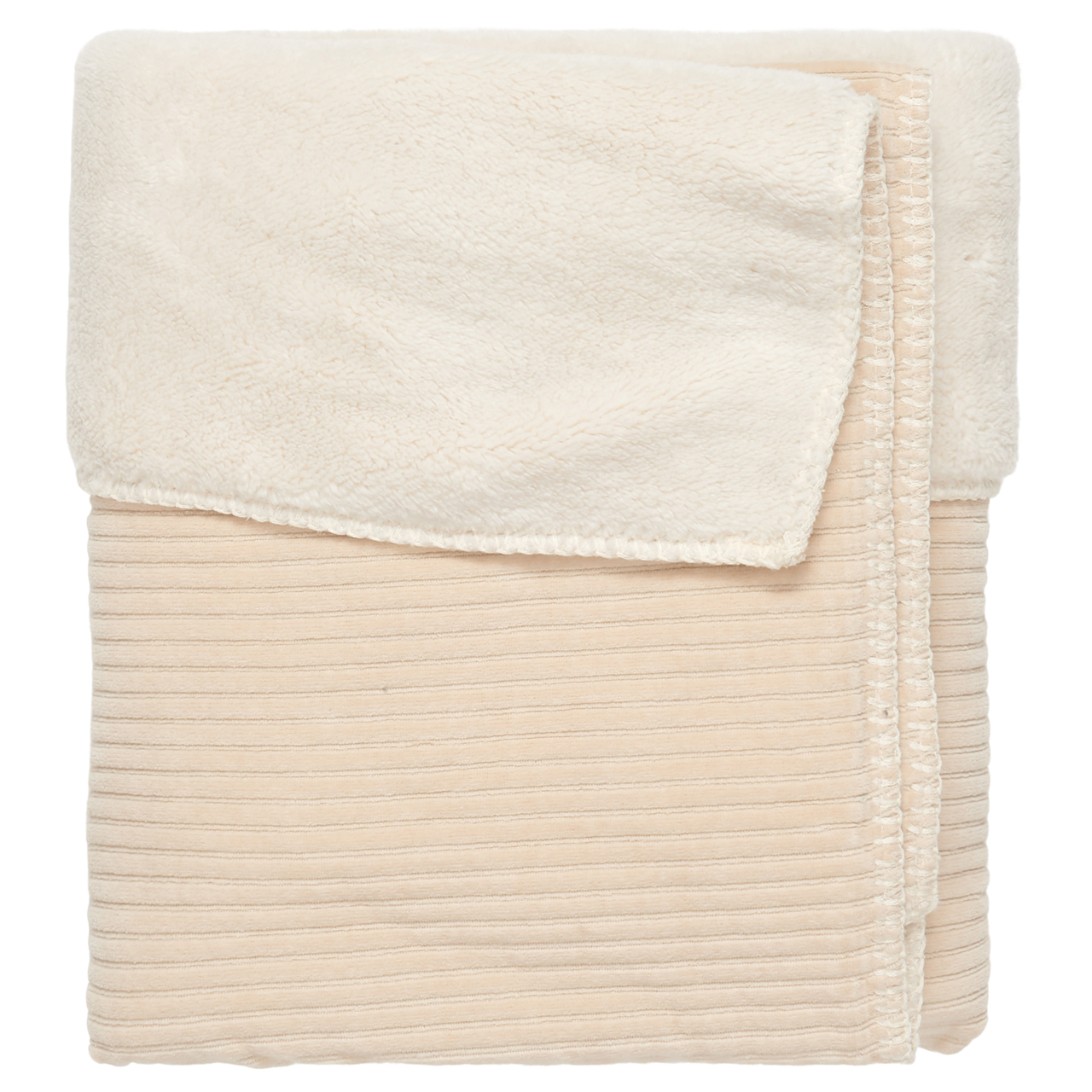 Cot blanket teddy Vik sand