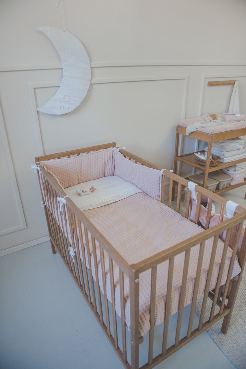 Play pen - / Cot bumper Amsterdam rosa salt