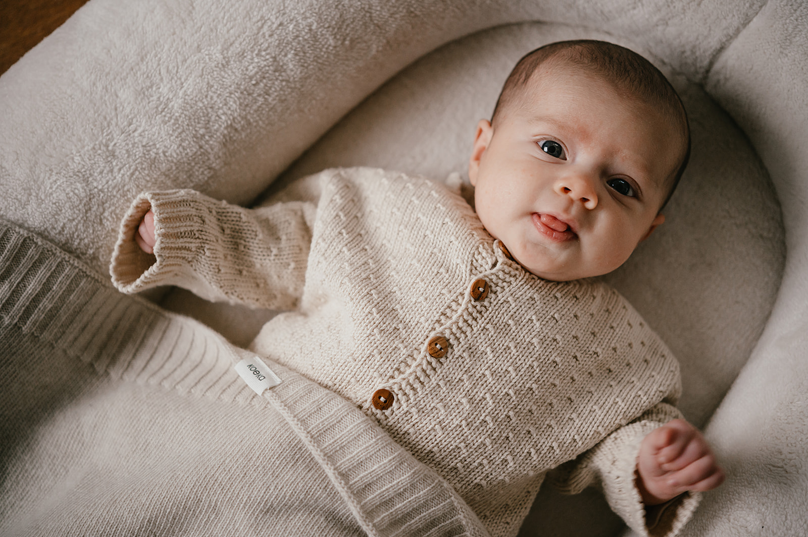 Basinett blanket premium wool Beja warm white