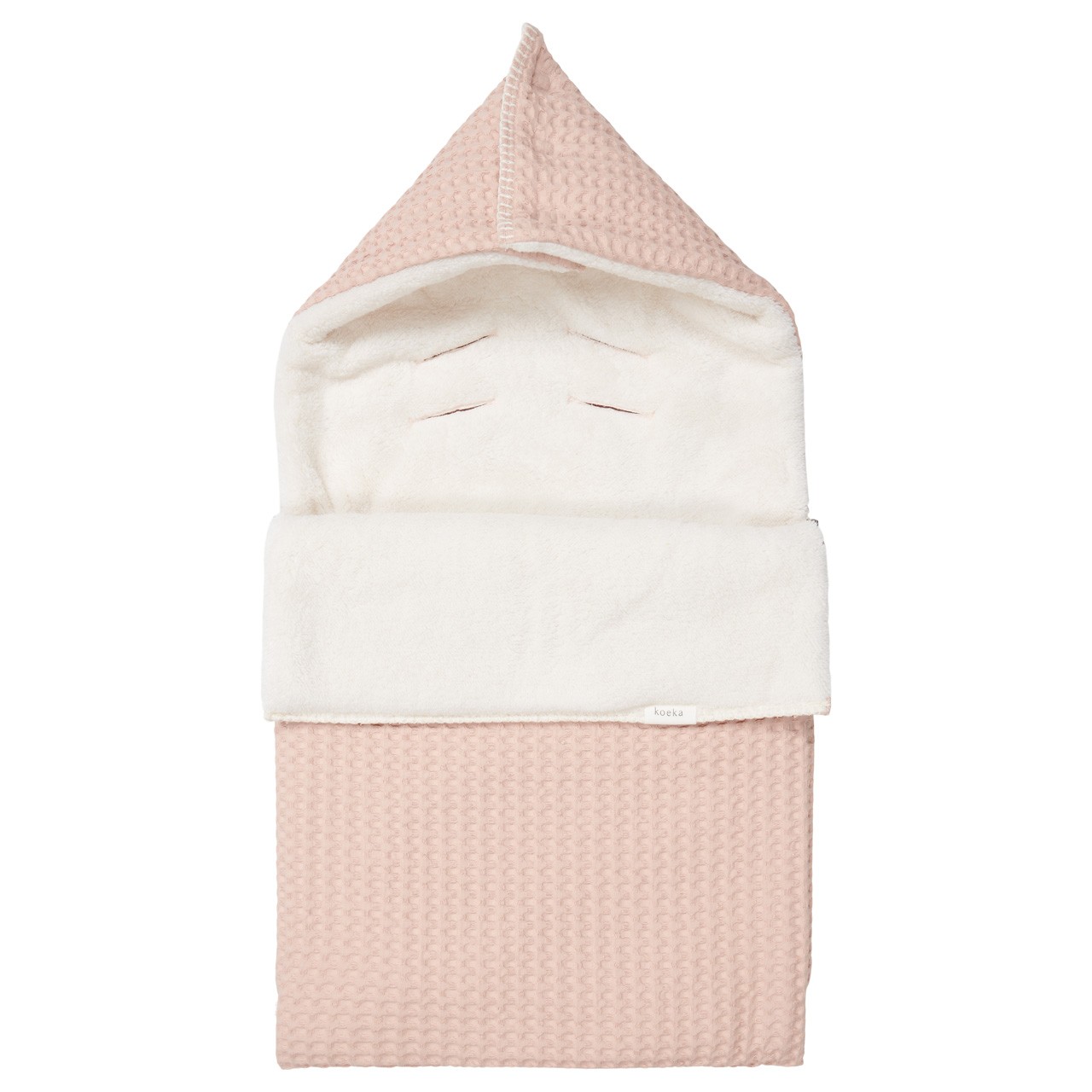 Voetenzak 0+ 3 Punts Wafel/teddy Oslo rosa salt/pebble