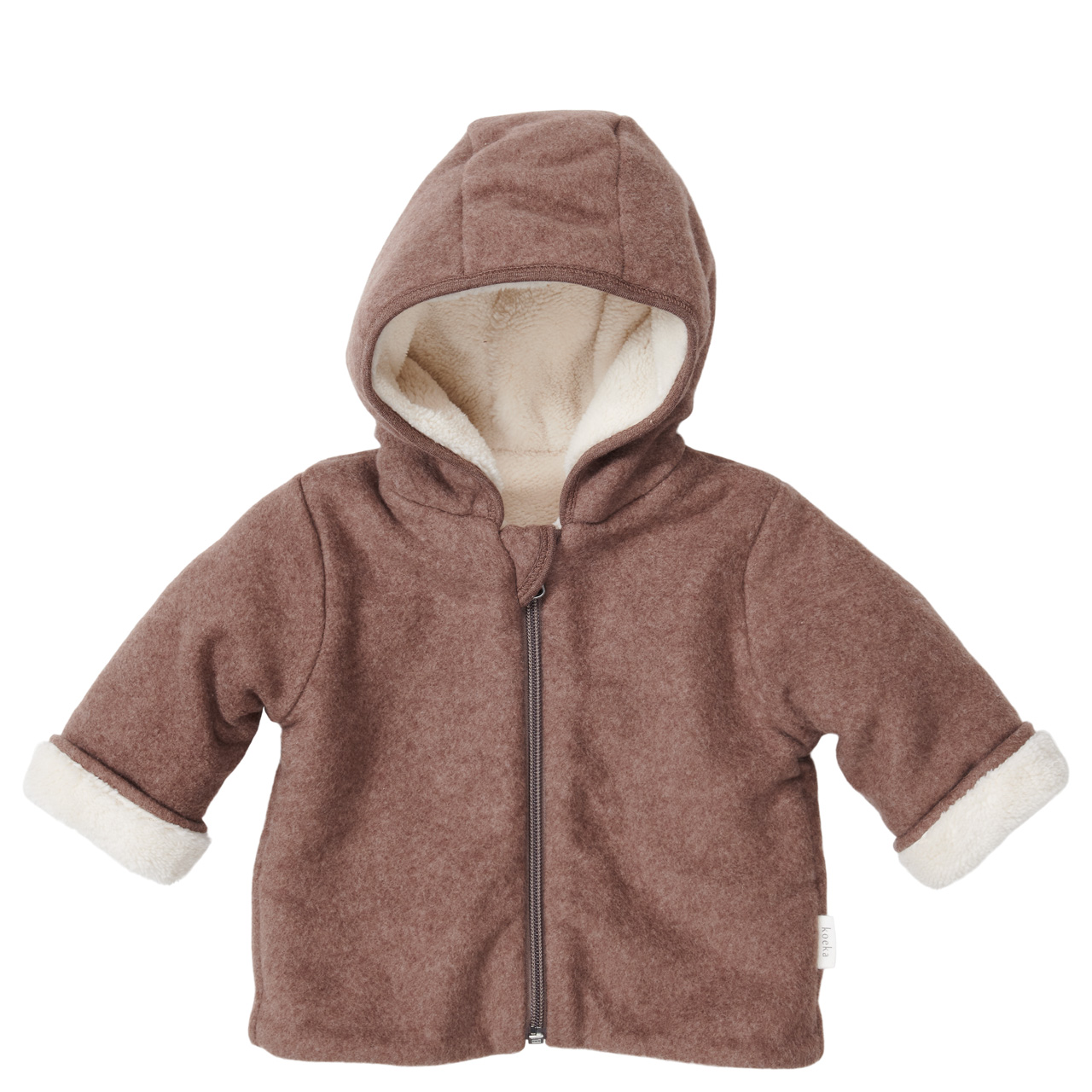 Baby jacket reversible Denver soft wood