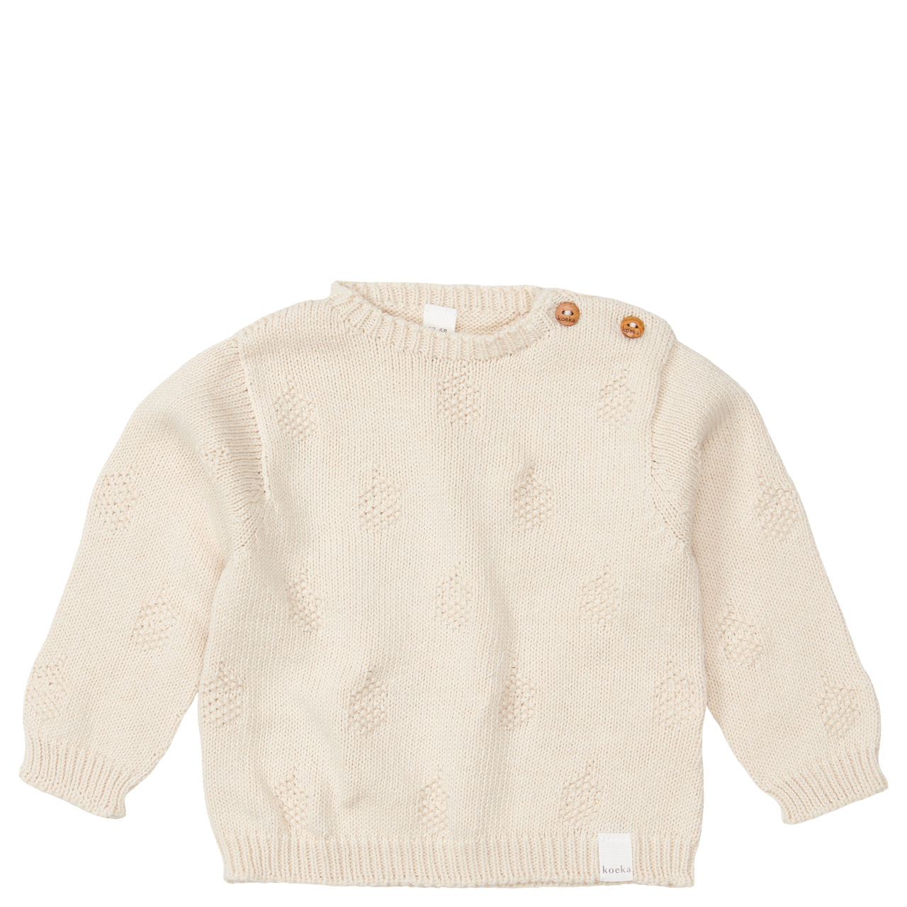 Baby sweater Nuts warm white