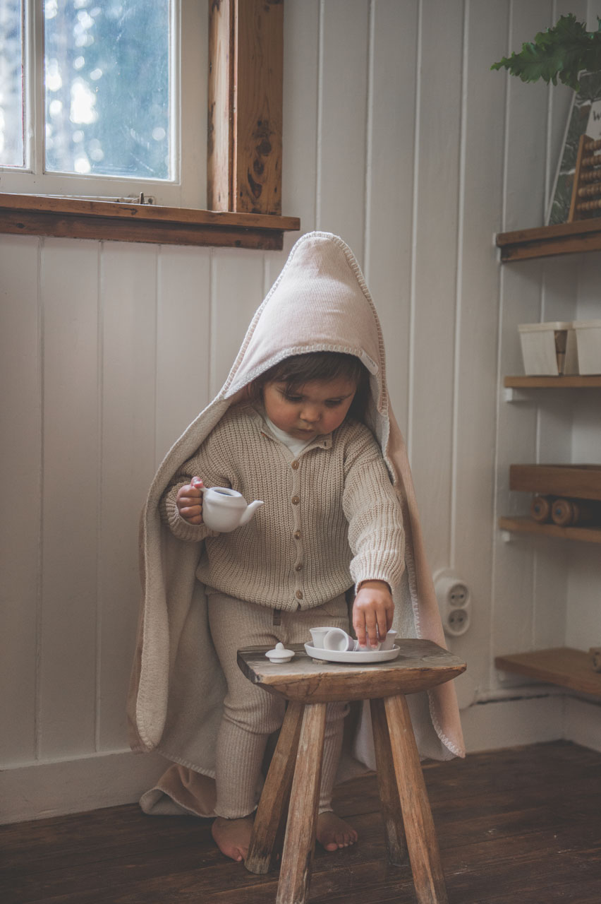 Omslagdoek Teddy Oddi rosa salt